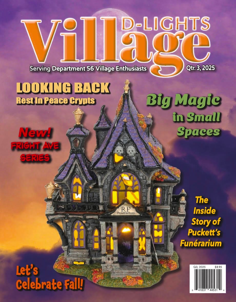 A copy of Village D-Lights, a hobbyist magazine for Department 56 enthusiasts.