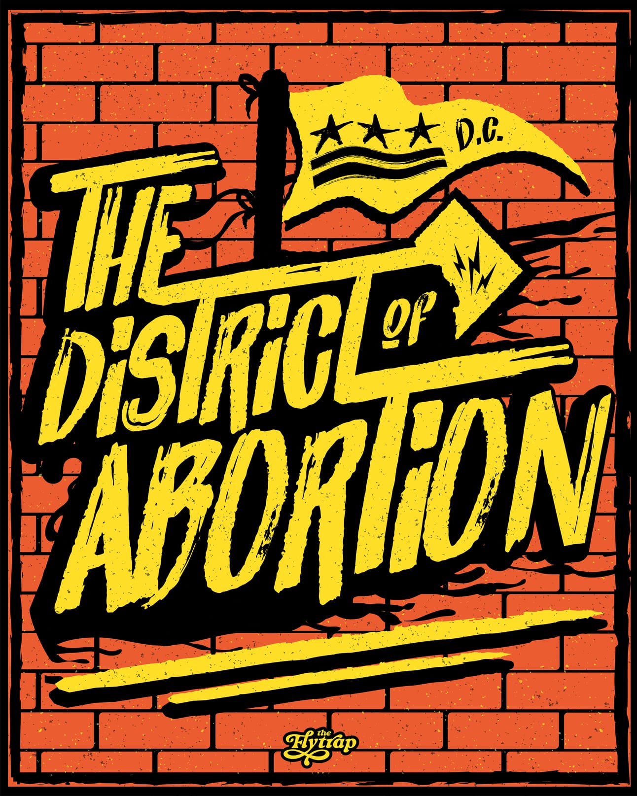 Grafitti on a wall: The District of Abortion.